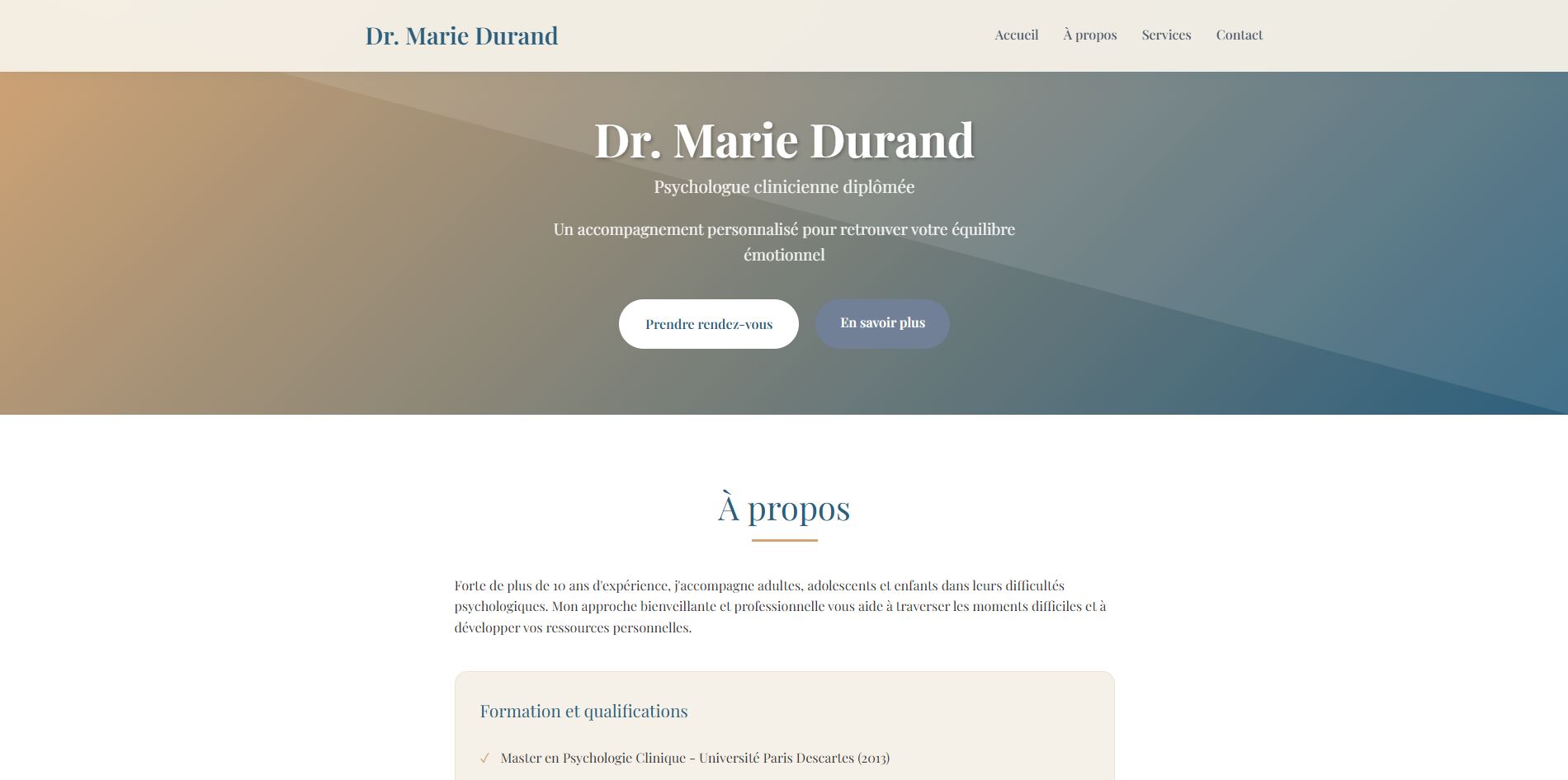 Site professionel